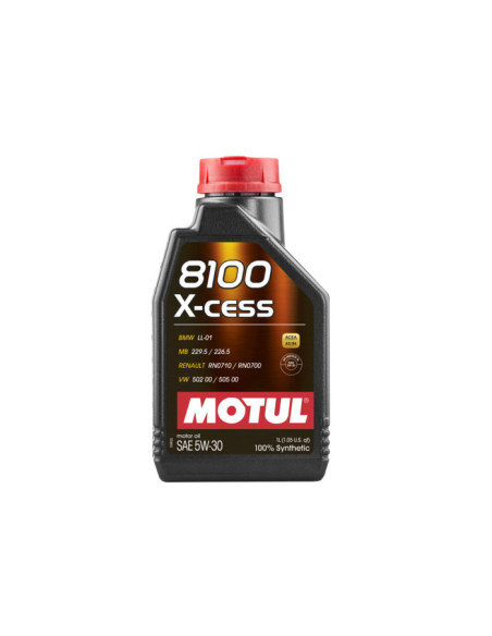 Olio motore Motul 8100 X-Cess 5W30 (BMW, VW, Mercedes, Renault) 1L