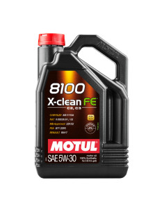 Olio motore Motul 5W30 8100 X-Clean FE (PSA, Renault, Mercedes, Fiat, Chrysler) 5L