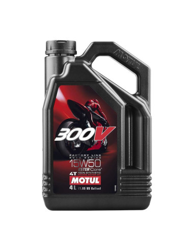 Olio motore per moto Motul 300V 4T FL Road Racing 15W50 (4L)