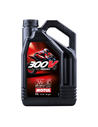 Olio motore per moto Motul 300V 4T FL R.K.O 2376H 0W30 (5L)