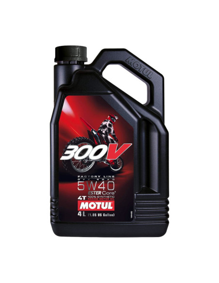 Olio motore per moto Motul 300V 4T FL Off Road 5W40 (4L)