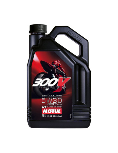 Olio motore per moto Motul 300V 4T FL Road Racing 5W30 (4L)