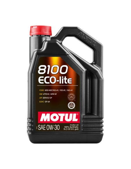 Olio motore Motul 8100 Eco-Lite 0W30 (Ford, GM, Honda, Hyundai...)