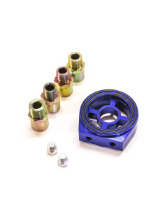 Piastra sandwich con porte per sensori da 1/8" NPT (blu)