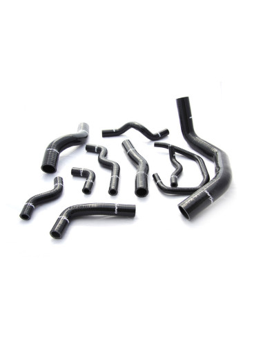 10 Piece Silicone Engine Hose Kit for SR20DET Black Top - Black