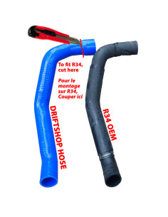 Kit di tubi flessibili in silicone per radiatore per Nissan Skyline R33 e R34 - Rosso 2