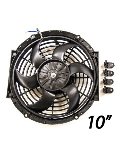 Ventola da 10": diametro esterno 290 mm - diametro ventola 255 mm - spessore 65 mm - potenza 80 W