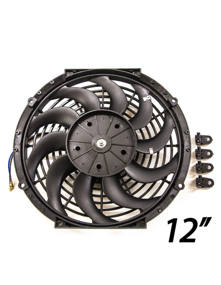 Ventola da 12": diametro esterno 320 mm - diametro ventola 285 mm - spessore 65 mm - potenza 80 W
