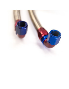 Braided Oil Cooler Lines - 70cm - Dash 10 Alloy Fittings (Sold Per Pair) 2