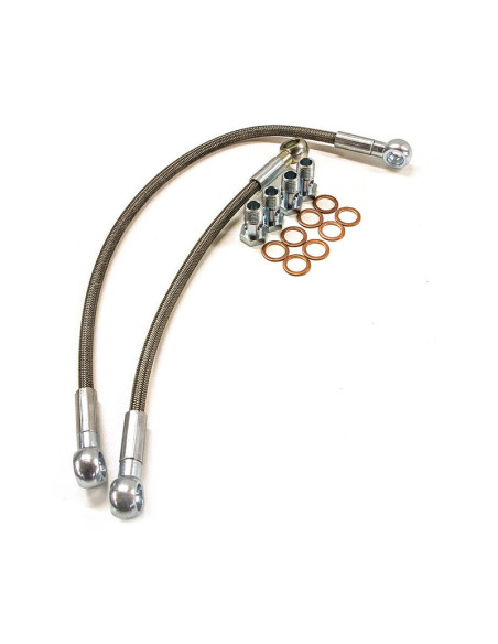 Braided Water Feeds for RB25DET Black Top (R33)