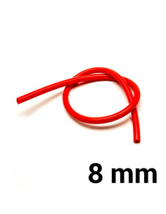 Tubo flessibile in silicone Ø8 mm - Rosso (al metro)