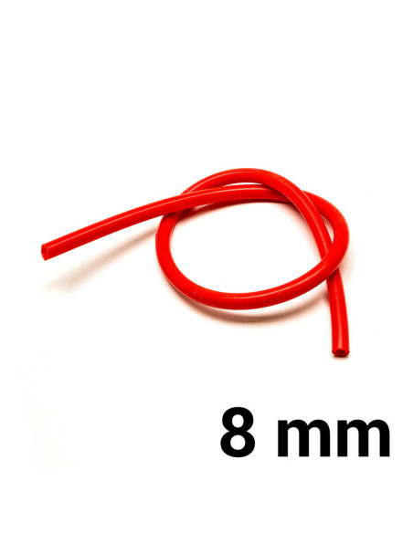 Silicone Hose Ø8 mm - Red (per meter)
