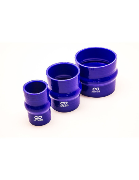 Silicon Hump Hose Ø90 mm, Length 102 mm, Thick. 5 mm, Blue