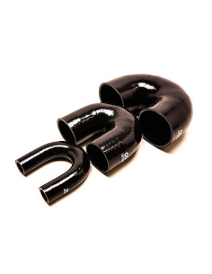 180° Elbow - Ø51 mm, Length 105x95x105 mm, Thick. 5 mm, Black