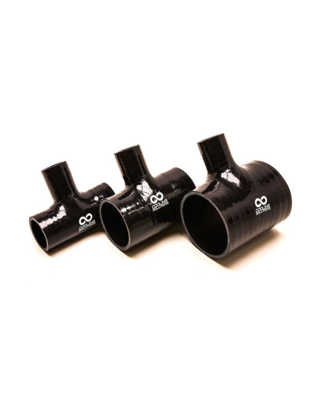 Silicon T-Piece Ø70 mm, Length 102 mm, Thick. 5 mm, Black