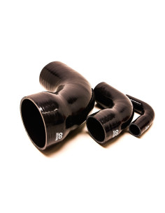 90° Reducer Elbow - Ø32-19 mm, Length 102x102 mm, Thick. 4 mm, Black