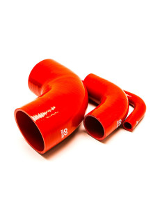 90° Elbow - Ø41 mm, Length 102x102 mm, Thick. 4 mm, Red