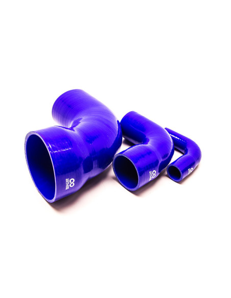 Gomito riduttore a 90° - Ø54-48 mm, lunghezza 102x102 mm, spessore 5 mm, blu