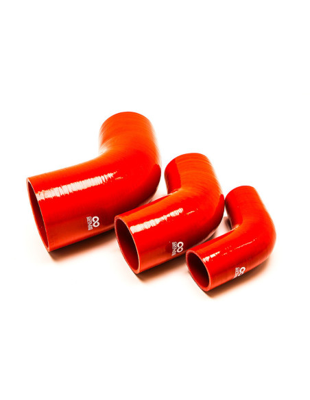 67° Elbow - Ø102 mm, Length 152x152 mm, Thick. 6 mm, Red