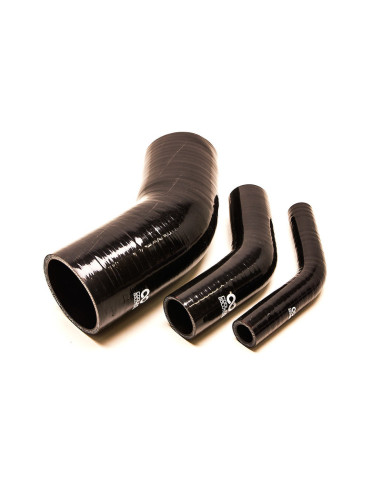 Gomito a 45° - Ø45 mm, Lunghezza 102x102 mm, Spessore 4 mm, Nero