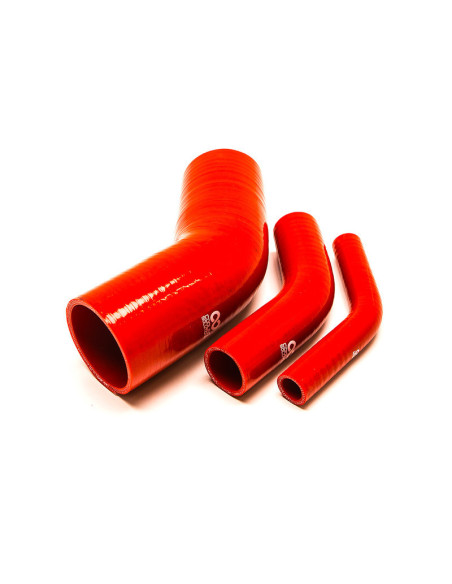 Gomito a 45° - Ø28 mm, Lunghezza 102x102 mm, Spessore 4 mm, Rosso