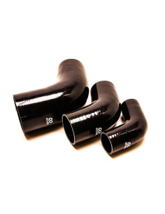 67° Elbow - Ø51 mm, Length 102x102 mm, Thick. 5 mm, Black