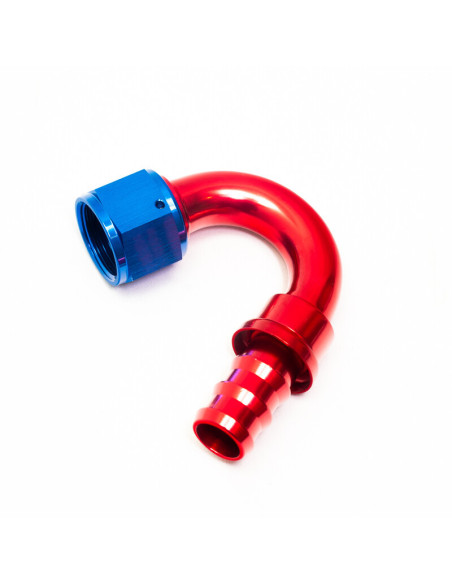 Raccordo a gomito a 150° a innesto rapido per tubo Dash 12