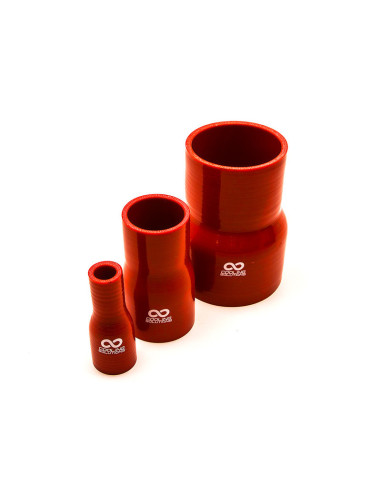 Riduttore in silicone Ø35-32 mm, lunghezza 102 mm, spessore 4 mm, rosso