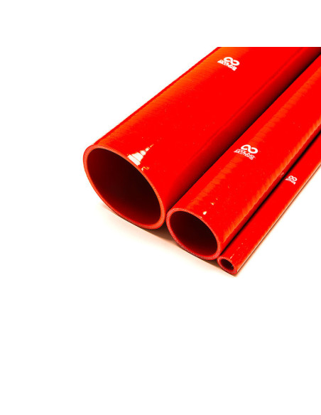 Tubo flessibile in silicone al metro, Ø13 mm, lunghezza 1 m, spessore 4 mm, colore rosso.