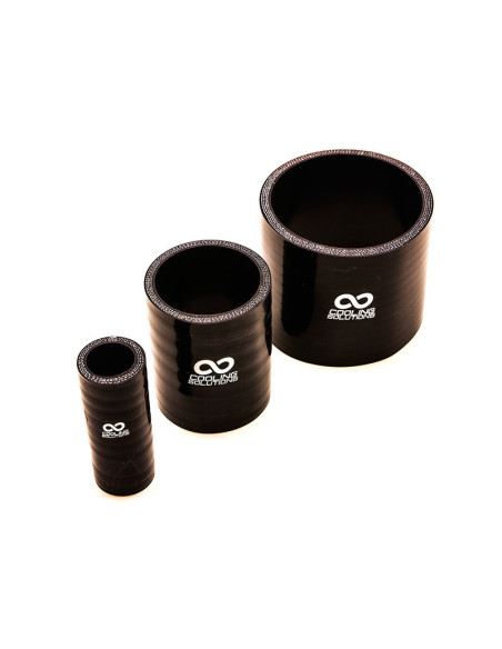 Silicon Joiner Ø22 mm, Length 76 mm, Thick. 4 mm, Black