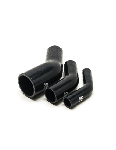 45° Reducer Elbow - Ø28-25 mm, Length 102x102 mm, Thick. 4 mm, Black
