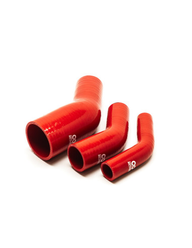 45° Reducer Elbow - Ø48-30 mm, Length 102x102 mm, Thick. 5 mm, Red
