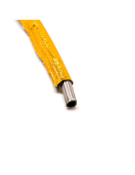 Ø40 mm Heat Protective Velcro Sleeve, Gold, 1 meter