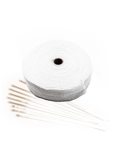 Fascia termica bianca per sistemi di scarico (15 m x 50 mm)