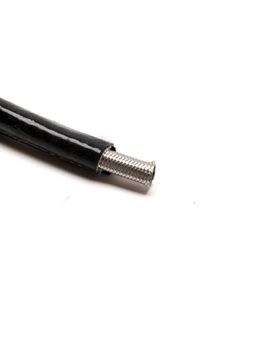 Ø10 mm Heat Protective Velcro Sleeve, Black, 1 meter