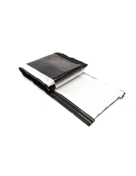 Ø15 mm Heat Protective Velcro Sleeve, Black, 1 meter