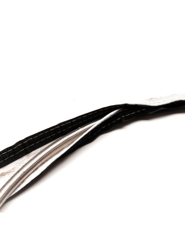 Ø20 mm Heat Protective Velcro Sleeve, Black, 1 meter