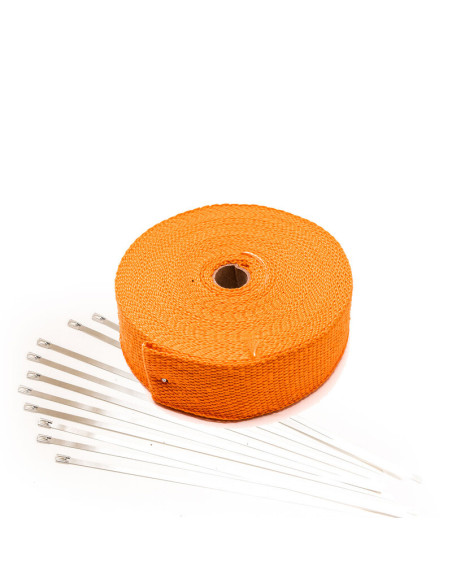 Orange Exhaust Heat Wrap (15m x 50mm)