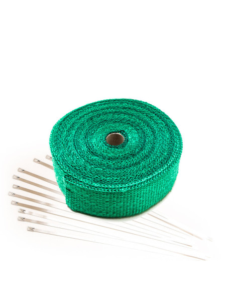 Green Exhaust Heat Wrap (15m x 50mm)