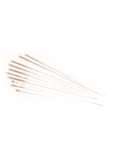 Set Stainless Steel Cable Ties for Exhaust Heat Wrap (5 x 300 mm)