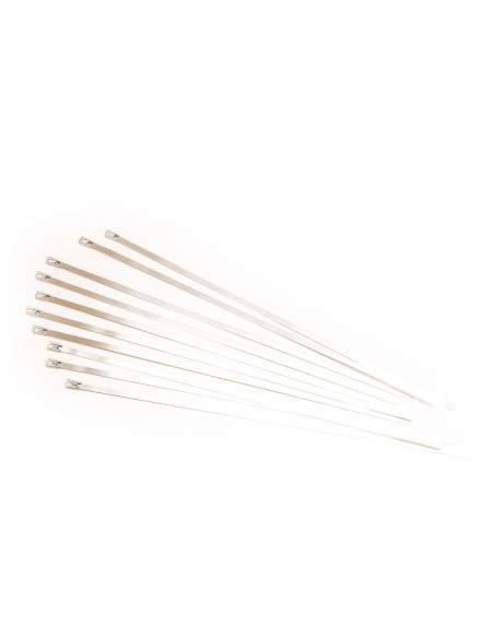 Set Stainless Steel Cable Ties for Exhaust Heat Wrap (5 x 300 mm)