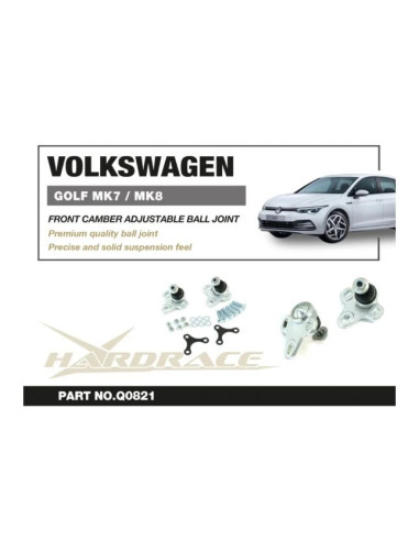 Giunto Anteriore camber Hardrace Audi A1 GB A3/S3/RS3 8P/8V A3 8Y VW Golf MK5 + GTI/R32 MK6 + GTD/GTI/R MK7 + GTD/GTI/R MK8
