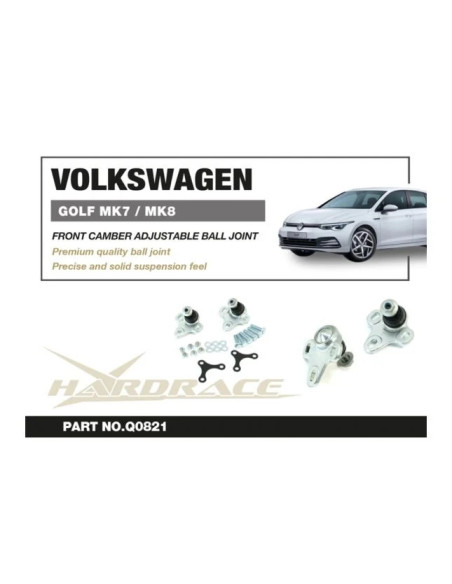 Giunto Anteriore camber Hardrace Audi A1 GB A3/S3/RS3 8P/8V A3 8Y VW Golf MK5 + GTI/R32 MK6 + GTD/GTI/R MK7 + GTD/GTI/R MK8