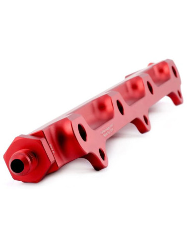 Rail di alimentazione Hybrid Racing alto flusso Motori B Honda Civic MK5 MK6 Rosso