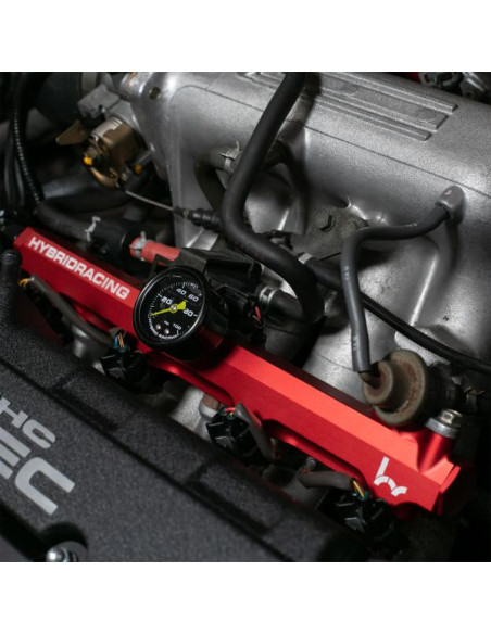 Rail di alimentazione Hybrid Racing alto flusso Motori B Honda Civic MK5 MK6 Rosso