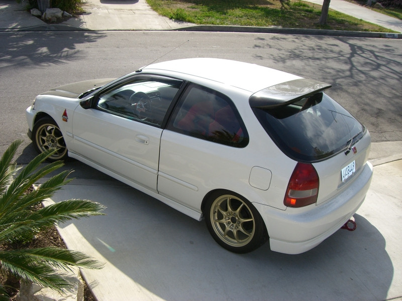 Spoiler posteriore Honda Civic MK6 EJ/EK 1995-2001 stile Spoon in vetroresina