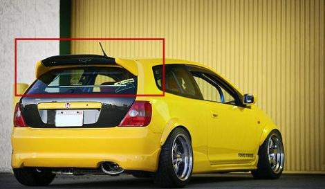 Rear spoiler Honda Civic Mk7 EP/EM 2001-2005 Mugen style